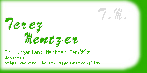 terez mentzer business card